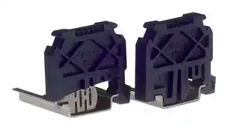 BT/U: Accessory, Black, Polyamide, Hellermanntyton 32/35mm Top Hat/G-Type Rails, Universal End Bracket