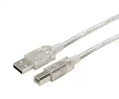 CSMUCLRAB-5M: USB Cable, Type A Plug to Type B Plug, 5 m, 16.4 ft, USB 2.0, Transparent