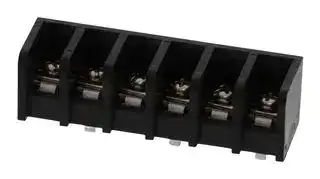 38969-0006: PCB Mount Barrier Terminal Block, 12.7 mm, 1 Row, 6 Ways, 20 AWG, 8 AWG, 50 A