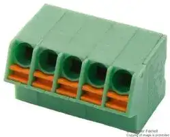 1752133: Wire-To-Board Terminal Block, 3.5 mm, 5 Ways, 24 AWG, 16 AWG, 1.5 mm², Push In