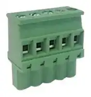 CTB922VG/5S: Pluggable Terminal Block, 5 mm, 5 Ways, 24 AWG, 12 AWG, 3.3 mm², Screw