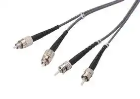 FODFC-ST-04: Fibre Optic Cable, Multimode, 2 Fibres, 62.5µm/125µmDia, FC-ST Duplex, 4m