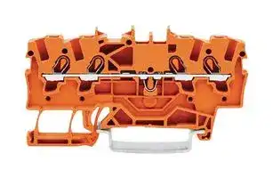 2001-1402: DIN Rail Mount Terminal Block, 4 Ways, 22 AWG, 14 AWG, 1.5 mm², Push In, 18 A