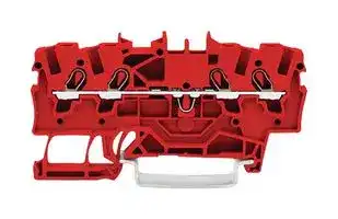 2001-1403: DIN Rail Mount Terminal Block, 4 Ways, 22 AWG, 14 AWG, 2.5 mm², Push In, 18 A