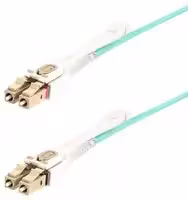 450FBLCLC4PP: Fiber Optic Cable, 4m (13.1ft) LC/LC-UPC OM4 Multimode Fiber Cable, Push Pull Tabs, 50/125, 100G