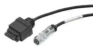 6GF3400-0BH15: Power Cable, M16 Female, Plug-In, Braided Shield, 1.5 m, 24 VDC, MV420/440, PVC, Black