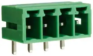 CTBP93HE/4: Terminal Block, Closed Ended, Header, 3.81 mm, 4 Ways, Through Hole Right Angle