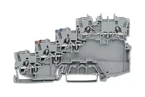 2000-5410: DIN Rail Mount Terminal Block, Sensor, 10 Ways, 24 AWG, 16 AWG, 1.5 mm², Push In, 13.5 A
