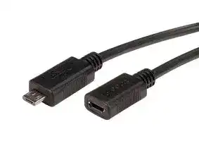 CSMUMICBX-1M: USB Cable, Micro Type B Plug to Micro Type B Receptacle, 1 m, 3.3 ft, USB 2.0, Black