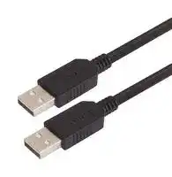 CSUZAA-05M: USB Cable, Type A Plug to Type A Plug, 500 mm, 19.7 ft, USB 2.0, Black
