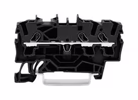 2002-1305: DIN Rail Mount Terminal Block, 3 Ways, 22 AWG, 12 AWG, 2.5 mm², Push In, 24 A