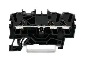 2002-1305: DIN Rail Mount Terminal Block, 3 Ways, 22 AWG, 12 AWG, 2.5 mm², Push In, 24 A