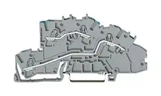 2003-7649: DIN Rail Mount Terminal Block, 4 Ways, 22 AWG, 12 AWG, 2.5 mm², Push In, 32 A
