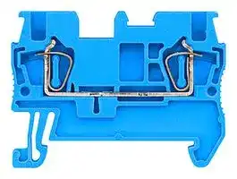8WH2000-0AE01: DIN Rail Mount Terminal Block, Blue, 2 Ways, 28 AWG, 16 AWG, 1.5 mm², Clamp, 17.5 A