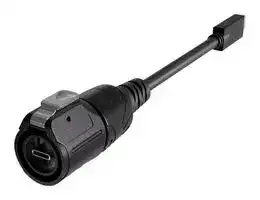 MRUCMB16050: USB Cable, Type C Plug to Type C Plug, 500 mm, 1.64 ft, USB 3.1, Black