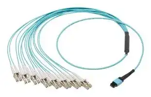 106283-6339: Fiber Optic Cable, Multimode, 16Fibres, MPO Jack to LC Duplex (8), 5m