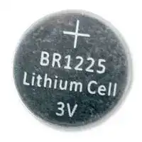 BR1225: Battery, 3 V, 1225, Lithium Poly Carbon Monofluoride, 45 mAh, Pressure Contact, 20