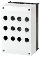 M22-I12: Surface Mounting Enclosure, 12 Locations, Selector Switches, Key-Operated Pushbuttons