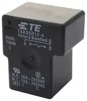T9AS5D12-5: Power Relay, SPDT, 5 VDC, 20 A, T9A Series, Through Hole