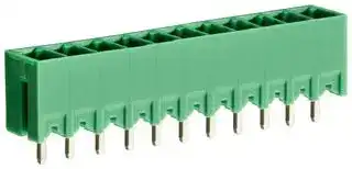CTBP93VE/11: Terminal Block, Closed Ended, Header, 3.81 mm, 11 Ways, Through Hole Vertical