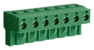 CTBP9408/7: Pluggable Terminal Block, 7.62 mm, 7 Ways, 28 AWG, 14 AWG, 1.5 mm², Screw