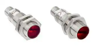 GRSE18S-P2421V: Photo Sensor, 15 m, PNP, Through Beam, 10 to 30 VDC, 4 Pin M12 Connector, GR18 Series