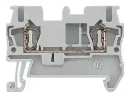 8WH2000-0AF00: DIN Rail Mount Terminal Block, Grey, 2 Ways, 28 AWG, 12 AWG, 2.5 mm², Clamp, 31 A