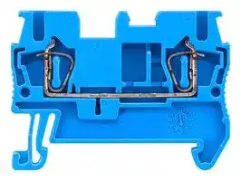 8WH2000-0AF01: DIN Rail Mount Terminal Block, Blue, 2 Ways, 28 AWG, 12 AWG, 2.5 mm², Clamp, 31 A