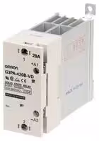 G3PA-420B-VD-2 12-24VDC: Solid State Relay, SPST, 20 A, 30 VDC, DIN Rail, Screw, Zero Crossing
