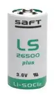 LS26500 PLUS: Battery, 3.6 V, C, Lithium Thionyl Chloride, 8.5 Ah, Raised Positive and Flat Negative, 1