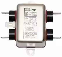 10EB1: Power Line Filter, General Purpose, 250 VAC, 10 A, Single Phase, 1 Stage, Chassis Mount