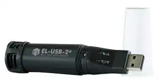 EL-USB-2+: Data Logger, -35°C to 80°C Temp Range, 0 to 100%RH, Temperature, Humidity & Dew Point, 1 Channel