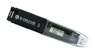 EL-USB-2-LCD: Data Logger, -35°C to 80°C Temp Range, 0 to 100%RH, Humidity & Dew Point, 1 Channel, 16382 Samples