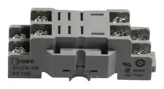 SH2B-05: Relay Socket, DIN Rail, Screw, 8 Pins, 10 A, 300 V, RH Series