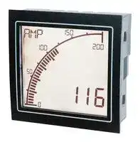APM-AMP-APO: Ammeter, AC/DC, 0 to 5 A, 4 Digits and Graph, 12 to 24 V, Positive LCD, APM Series