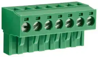 CTBP9200/7: Pluggable Terminal Block, 5 mm, 7 Ways, 28 AWG, 14 AWG, 1.5 mm², Clamp