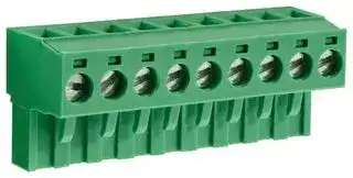 CTBP9200/9: Pluggable Terminal Block, 5 mm, 9 Ways, 28 AWG, 14 AWG, 1.5 mm², Clamp