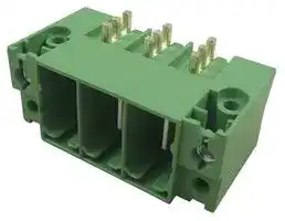 1762754: Terminal Block, Flange, Header, 15 mm, 3 Ways, 125 A, 1000 V, Through Hole Right Angle
