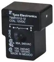 1393209-4: Power Relay, SPST-NO, 12 VDC, 30 A, T90 Series, Through Hole