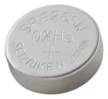SR626SW: Battery, 1.55 V, SR66, Silver Oxide, 30 mAh, Pressure Contact, 1