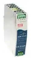 SDR-75-12: AC/DC DIN Rail Power Supply (PSU), ITE, 1 Output, 75.6 W, 12 VDC, 6.3 A