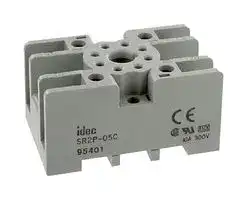 SR2P-05C: Relay Socket, DIN Rail, Screw, 8 Pins, 10 A, 300 V, RR Series