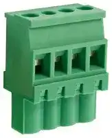 CTBP92VG/4S: Pluggable Terminal Block, 5 mm, 4 Ways, 28 AWG, 14 AWG, 1.5 mm², Clamp