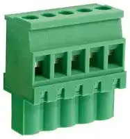 CTBP92VG/5S: Pluggable Terminal Block, 5 mm, 5 Ways, 28AWG to 14AWG, 1.5 mm², Clamp, 15 A
