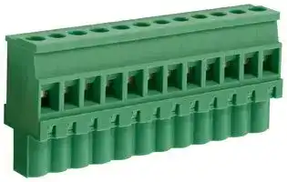 CTBP92VG/12S: Pluggable Terminal Block, 5 mm, 12 Ways, 28 AWG, 14 AWG, 1.5 mm², Clamp