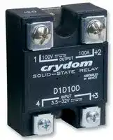 D1D07: Solid State Relay, SPST-NO, 7 A, 100 VDC, Panel Mount, Screw, DC Switch