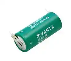 6237701301: Battery, Single Cell, 3 V, 2/3AA, Lithium Manganese Dioxide, 1.35 Ah, PCB Pins, 1