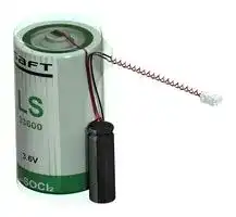 LSP 33600-20F: Battery, 3.6 V, D, Lithium Thionyl Chloride, 17 Ah, Wire Leads, 1