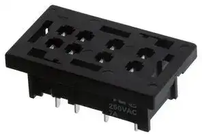 SY2S-61: Relay Socket, Through Hole, Through Hole, 8 Pins, 7 A, 300 V, RY Series