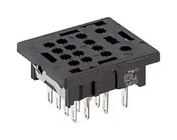SY4S-51: Relay Socket, Panel, Solder Lug, 14 Pins, 7 A, 300 V, RU Series
